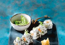 Vegan California Roll in 6 Easy Steps Vegan California Roll in 6 Easy Steps