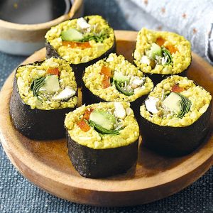 Zen sushi with cauliflower and turmeric